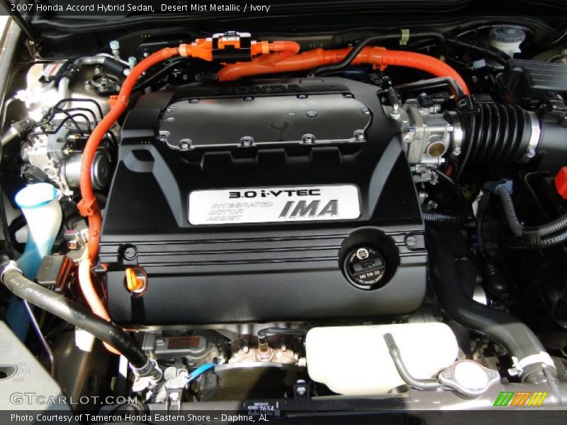  2007 Accord Hybrid Sedan Engine - 3.0 Liter SOHC 24-Valve i-VTEC V6 IMA Gasoline/Electric Hybrid