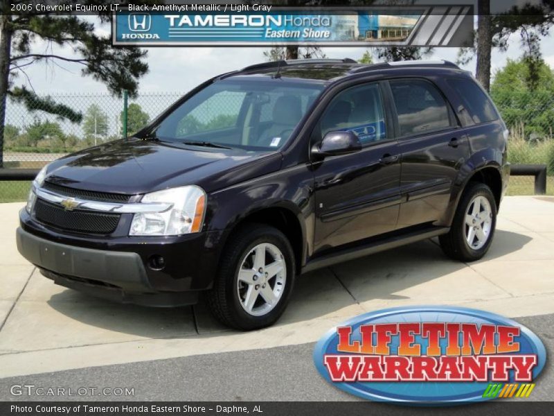 Black Amethyst Metallic / Light Gray 2006 Chevrolet Equinox LT