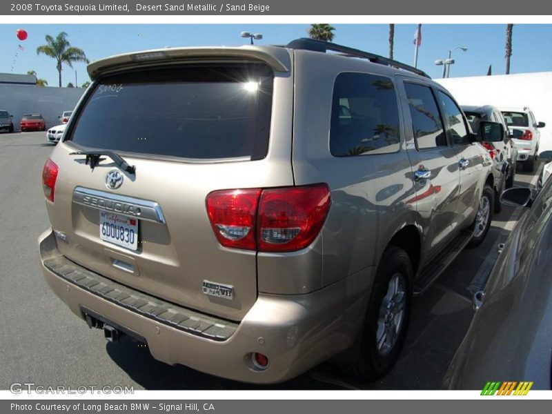 Desert Sand Metallic / Sand Beige 2008 Toyota Sequoia Limited