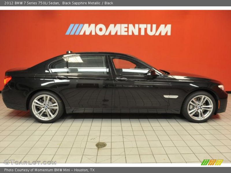 Black Sapphire Metallic / Black 2012 BMW 7 Series 750Li Sedan