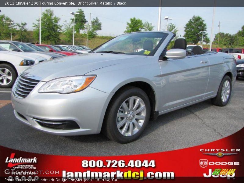 Bright Silver Metallic / Black 2011 Chrysler 200 Touring Convertible