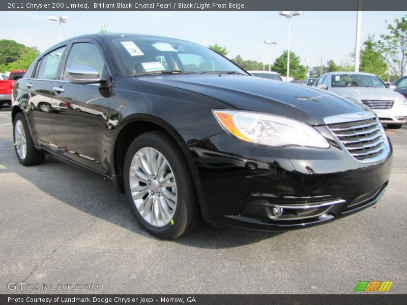 Brilliant Black Crystal Pearl / Black/Light Frost Beige 2011 Chrysler 200 Limited