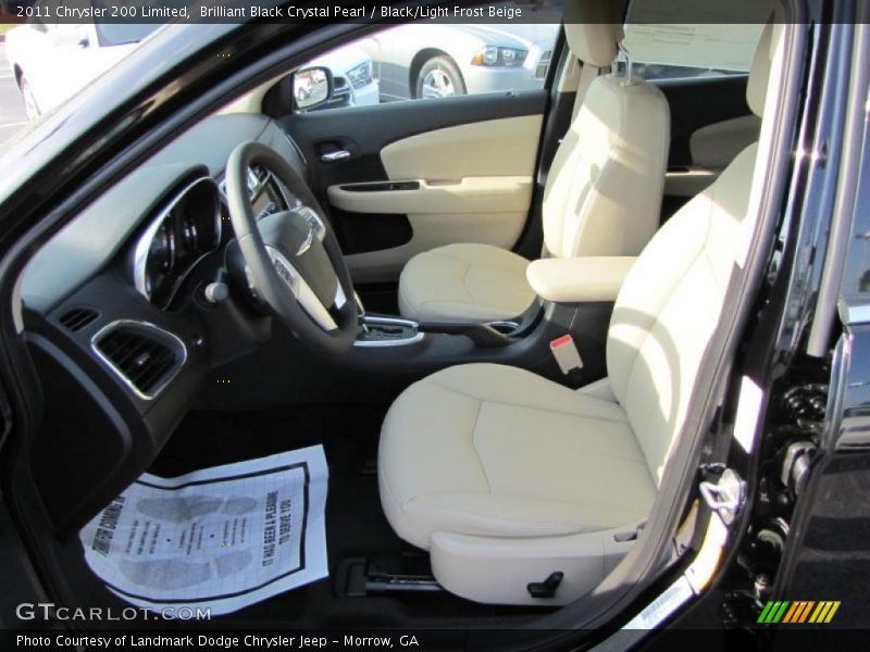 Brilliant Black Crystal Pearl / Black/Light Frost Beige 2011 Chrysler 200 Limited