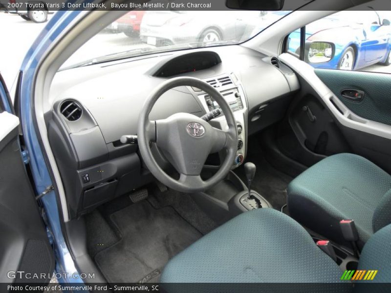 Bayou Blue Metallic / Dark Charcoal 2007 Toyota Yaris 3 Door Liftback