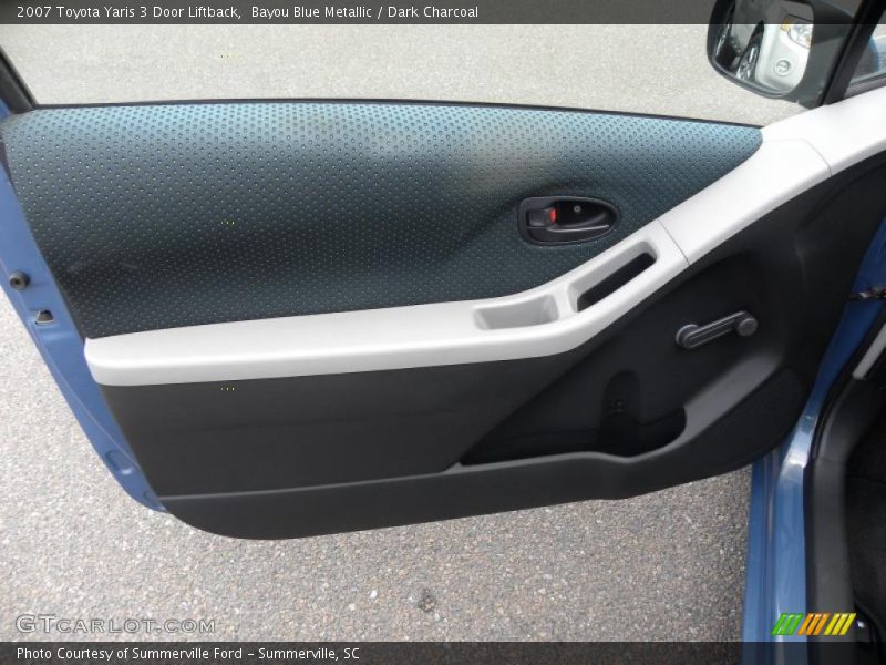 Bayou Blue Metallic / Dark Charcoal 2007 Toyota Yaris 3 Door Liftback