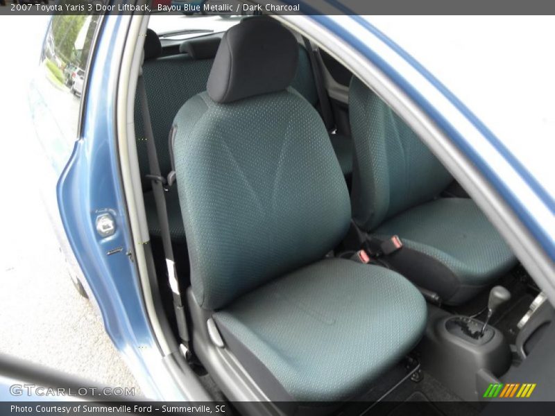 Bayou Blue Metallic / Dark Charcoal 2007 Toyota Yaris 3 Door Liftback