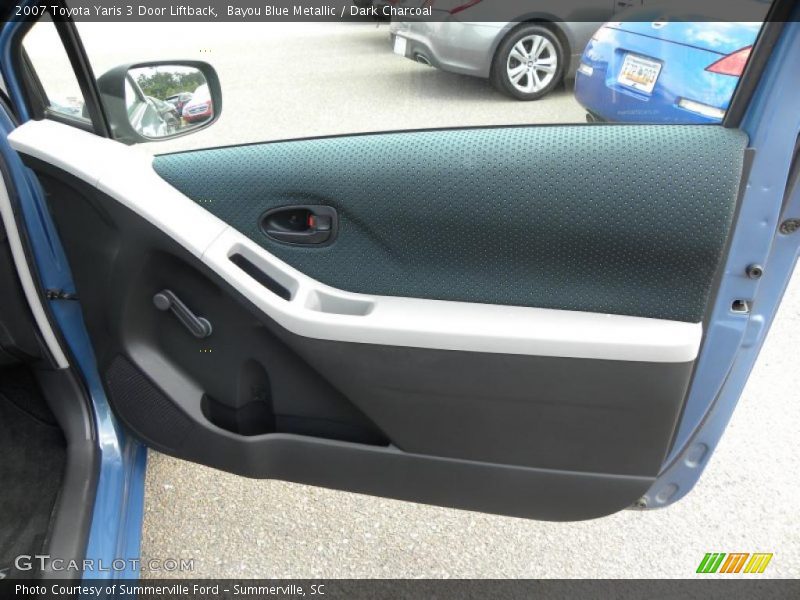 Bayou Blue Metallic / Dark Charcoal 2007 Toyota Yaris 3 Door Liftback