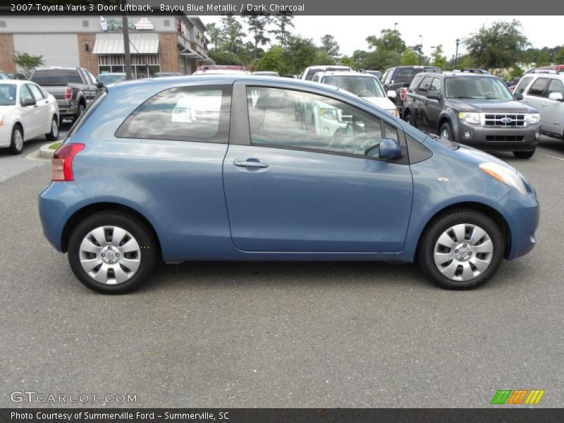 Bayou Blue Metallic / Dark Charcoal 2007 Toyota Yaris 3 Door Liftback