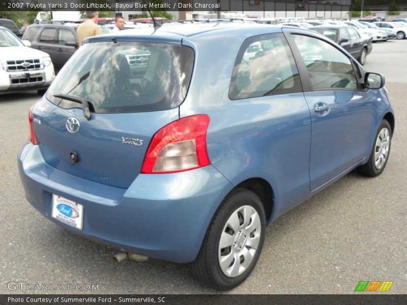 Bayou Blue Metallic / Dark Charcoal 2007 Toyota Yaris 3 Door Liftback