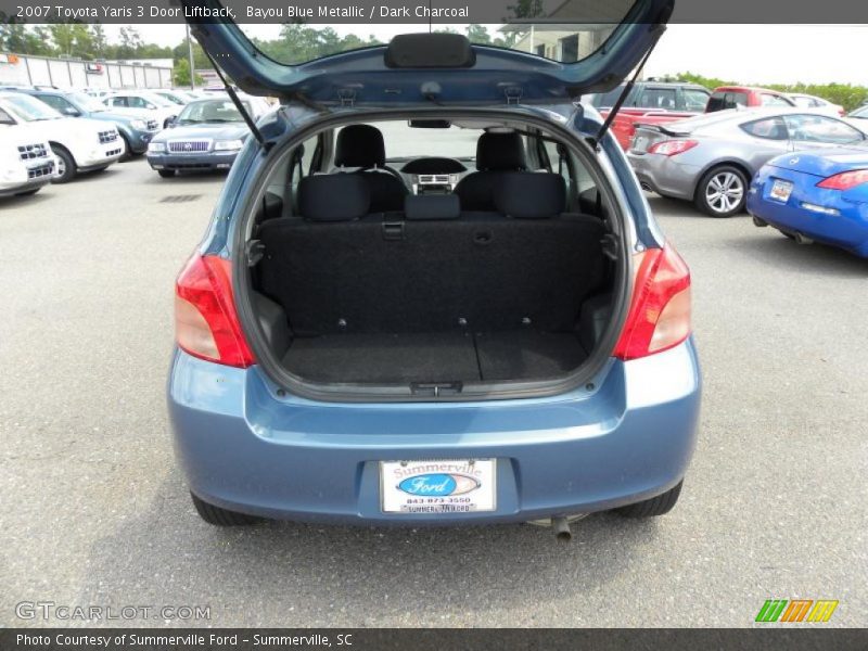 Bayou Blue Metallic / Dark Charcoal 2007 Toyota Yaris 3 Door Liftback