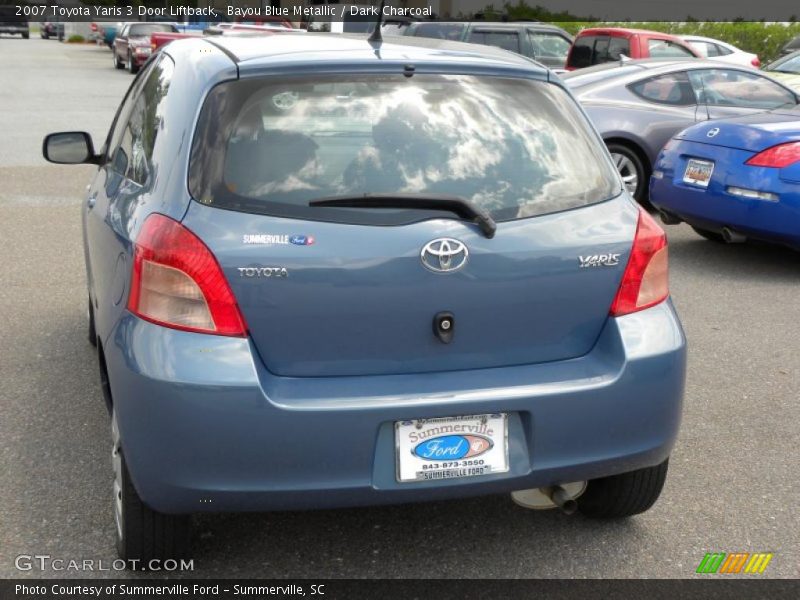 Bayou Blue Metallic / Dark Charcoal 2007 Toyota Yaris 3 Door Liftback