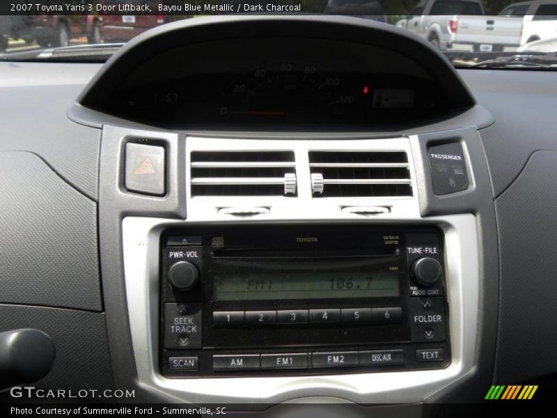 Bayou Blue Metallic / Dark Charcoal 2007 Toyota Yaris 3 Door Liftback