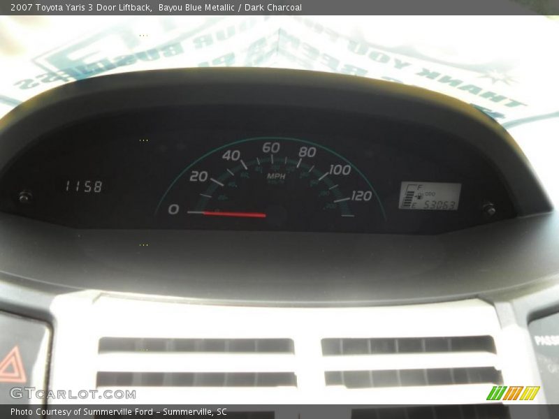 Bayou Blue Metallic / Dark Charcoal 2007 Toyota Yaris 3 Door Liftback