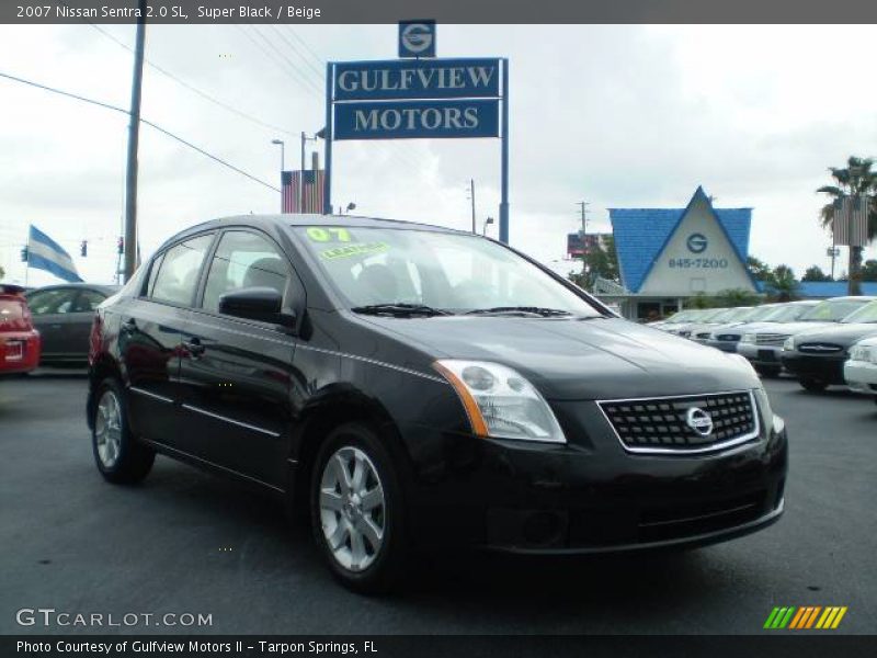 Super Black / Beige 2007 Nissan Sentra 2.0 SL