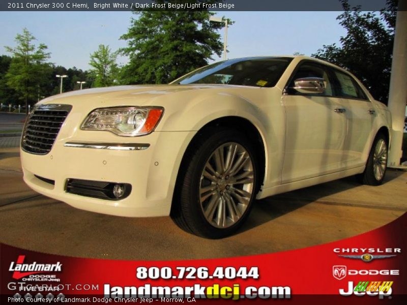 Bright White / Dark Frost Beige/Light Frost Beige 2011 Chrysler 300 C Hemi