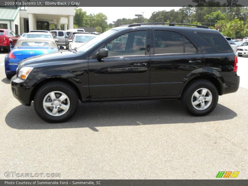 Ebony Black / Gray 2009 Kia Sorento LX
