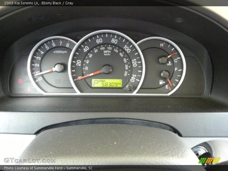 Ebony Black / Gray 2009 Kia Sorento LX