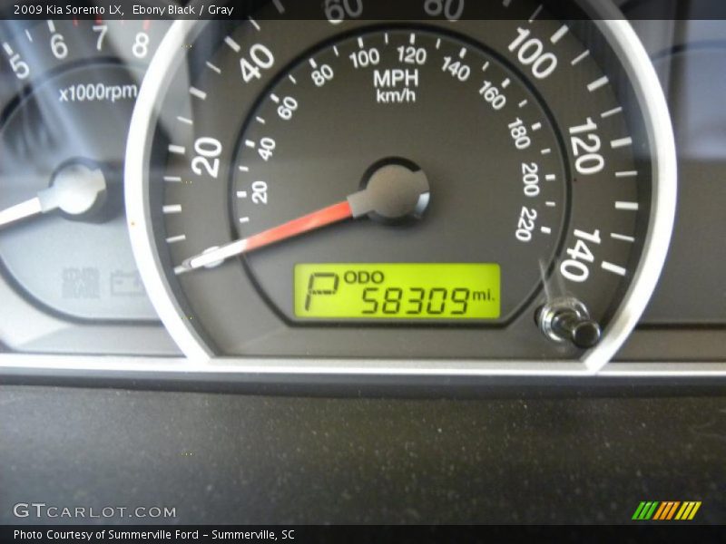 Ebony Black / Gray 2009 Kia Sorento LX