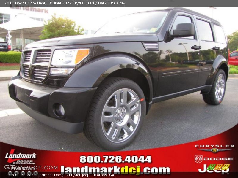 Brilliant Black Crystal Pearl / Dark Slate Gray 2011 Dodge Nitro Heat