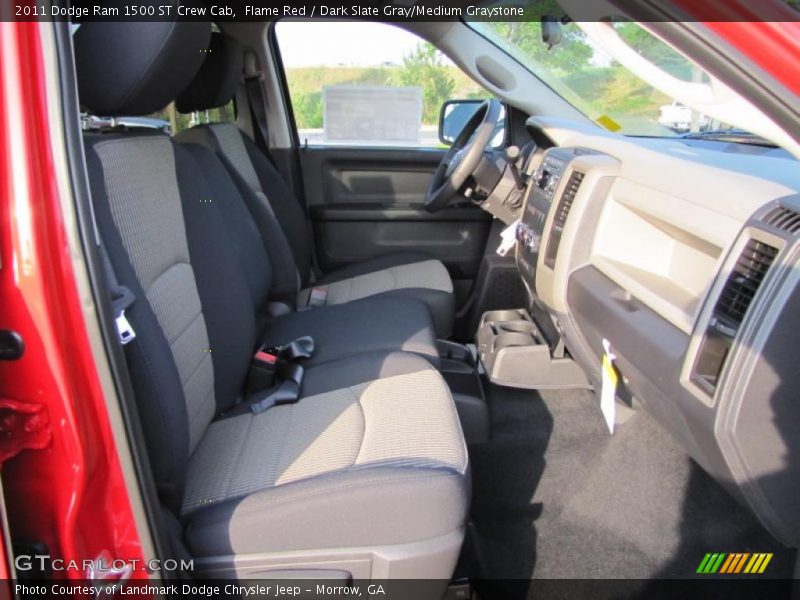 Flame Red / Dark Slate Gray/Medium Graystone 2011 Dodge Ram 1500 ST Crew Cab