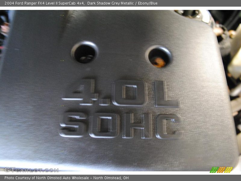 Dark Shadow Grey Metallic / Ebony/Blue 2004 Ford Ranger FX4 Level II SuperCab 4x4