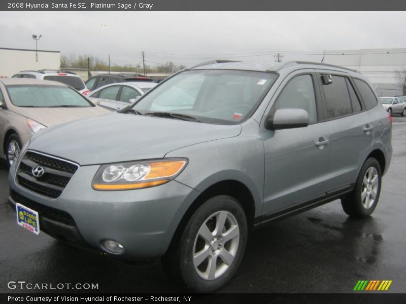 Platinum Sage / Gray 2008 Hyundai Santa Fe SE