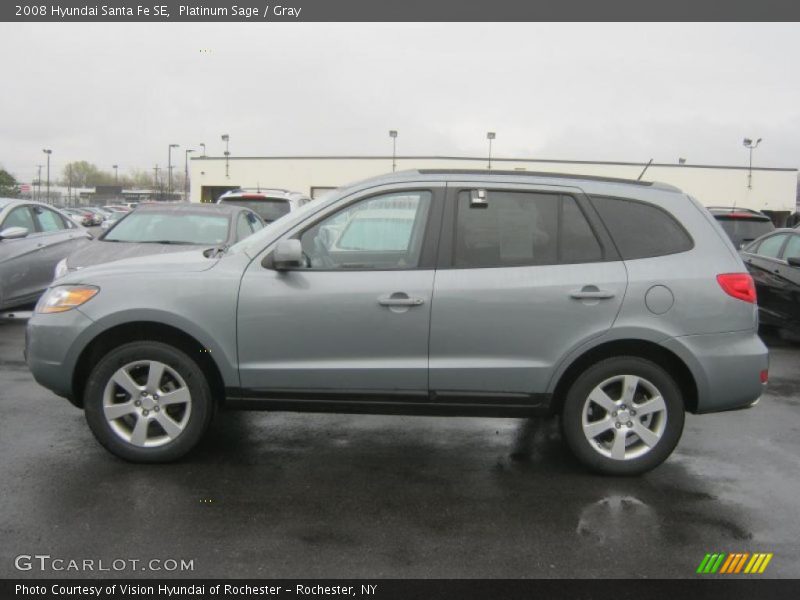 Platinum Sage / Gray 2008 Hyundai Santa Fe SE