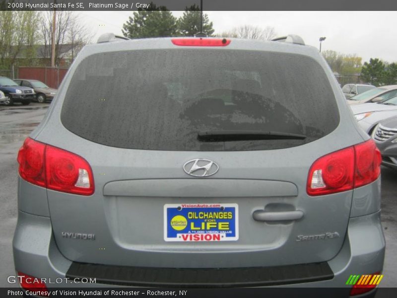 Platinum Sage / Gray 2008 Hyundai Santa Fe SE