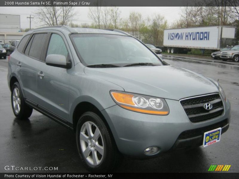 Platinum Sage / Gray 2008 Hyundai Santa Fe SE