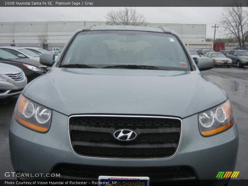 Platinum Sage / Gray 2008 Hyundai Santa Fe SE
