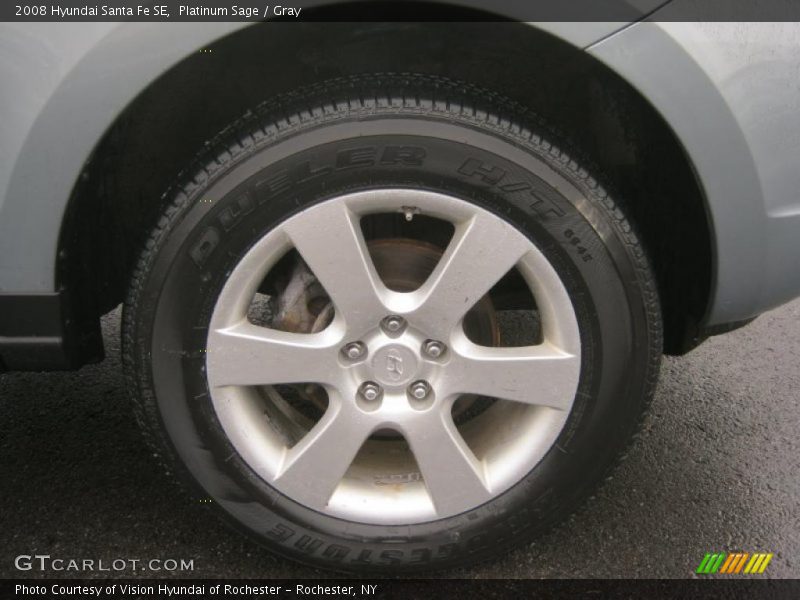 Platinum Sage / Gray 2008 Hyundai Santa Fe SE