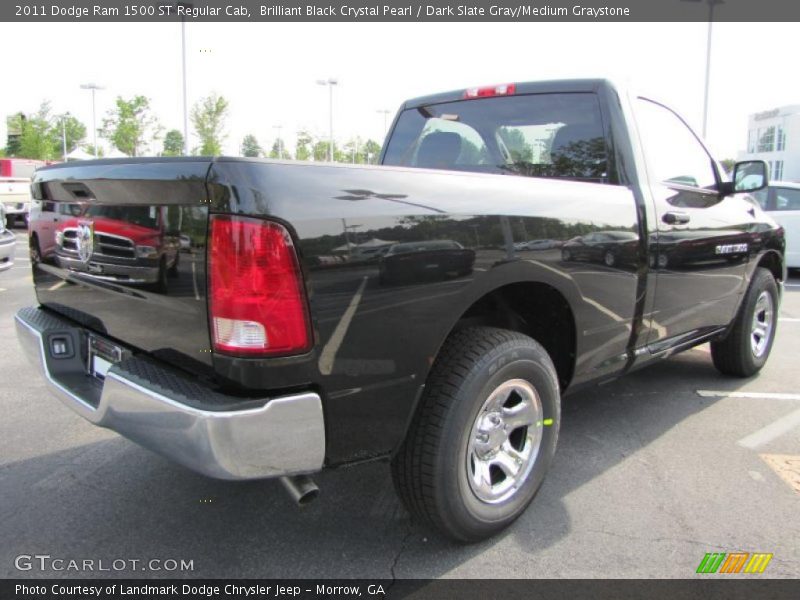 Brilliant Black Crystal Pearl / Dark Slate Gray/Medium Graystone 2011 Dodge Ram 1500 ST Regular Cab