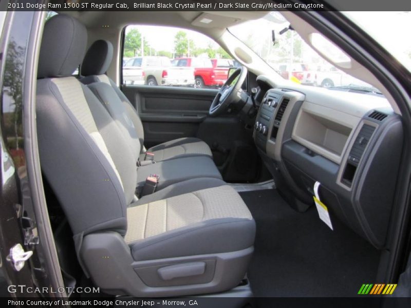 Brilliant Black Crystal Pearl / Dark Slate Gray/Medium Graystone 2011 Dodge Ram 1500 ST Regular Cab