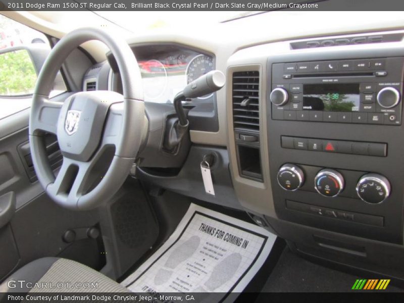 Brilliant Black Crystal Pearl / Dark Slate Gray/Medium Graystone 2011 Dodge Ram 1500 ST Regular Cab