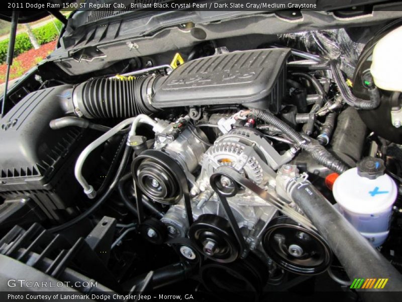 Brilliant Black Crystal Pearl / Dark Slate Gray/Medium Graystone 2011 Dodge Ram 1500 ST Regular Cab