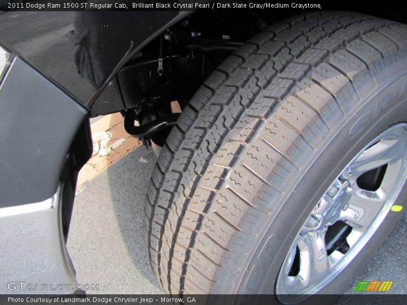 Brilliant Black Crystal Pearl / Dark Slate Gray/Medium Graystone 2011 Dodge Ram 1500 ST Regular Cab