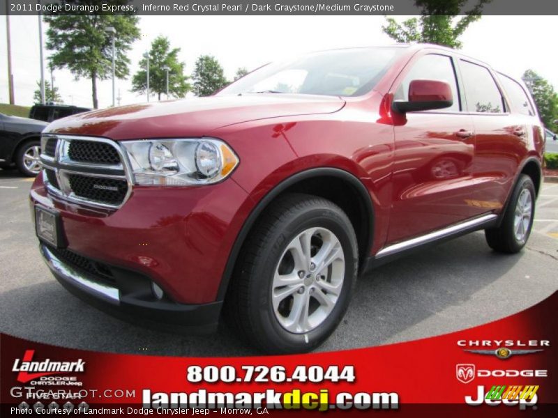 Inferno Red Crystal Pearl / Dark Graystone/Medium Graystone 2011 Dodge Durango Express