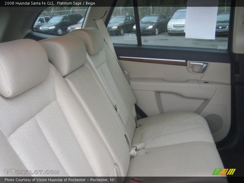 Platinum Sage / Beige 2008 Hyundai Santa Fe GLS