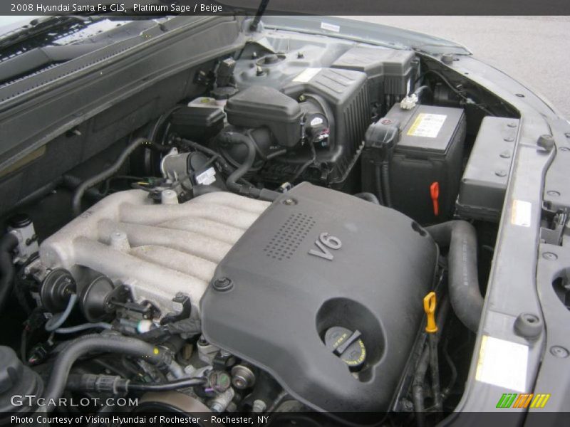 Platinum Sage / Beige 2008 Hyundai Santa Fe GLS