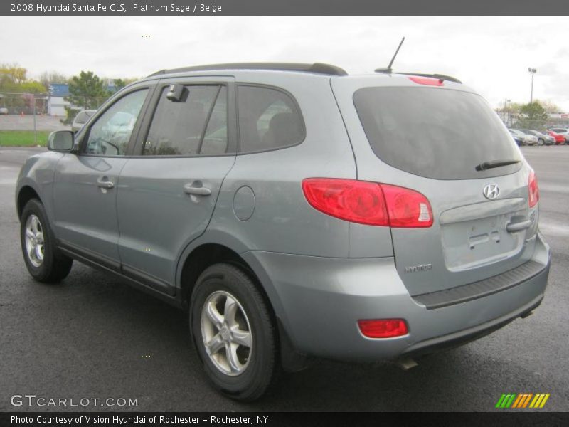 Platinum Sage / Beige 2008 Hyundai Santa Fe GLS