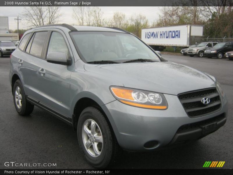 Platinum Sage / Beige 2008 Hyundai Santa Fe GLS