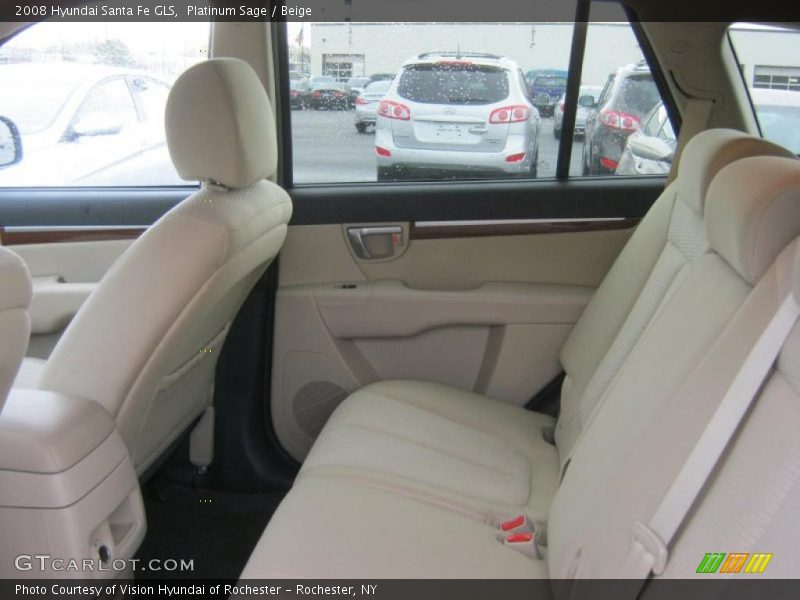 Platinum Sage / Beige 2008 Hyundai Santa Fe GLS