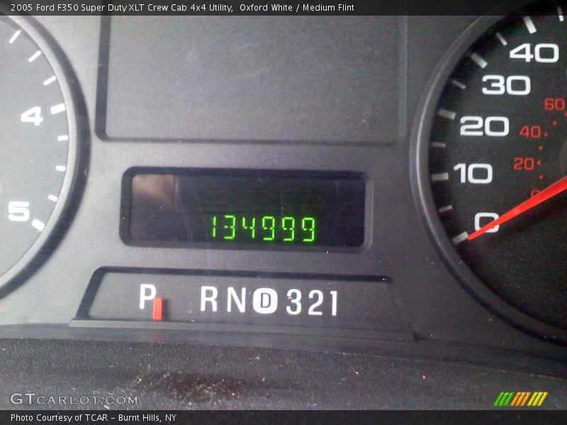 Oxford White / Medium Flint 2005 Ford F350 Super Duty XLT Crew Cab 4x4 Utility