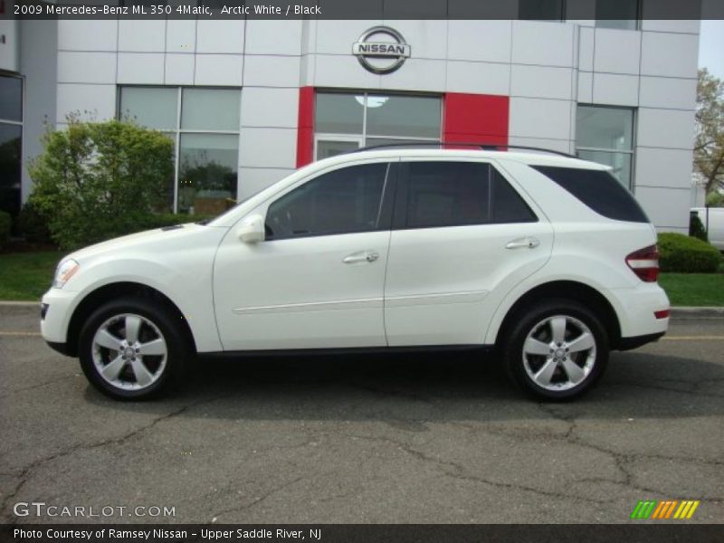 Arctic White / Black 2009 Mercedes-Benz ML 350 4Matic