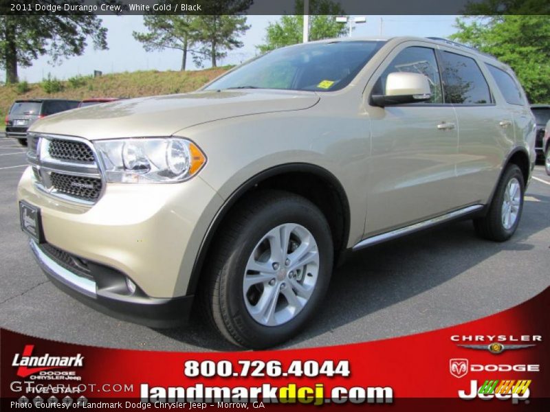 White Gold / Black 2011 Dodge Durango Crew