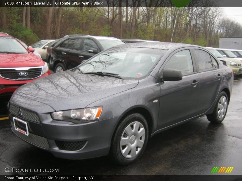 Graphite Gray Pearl / Black 2009 Mitsubishi Lancer DE