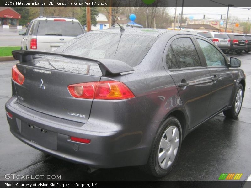 Graphite Gray Pearl / Black 2009 Mitsubishi Lancer DE