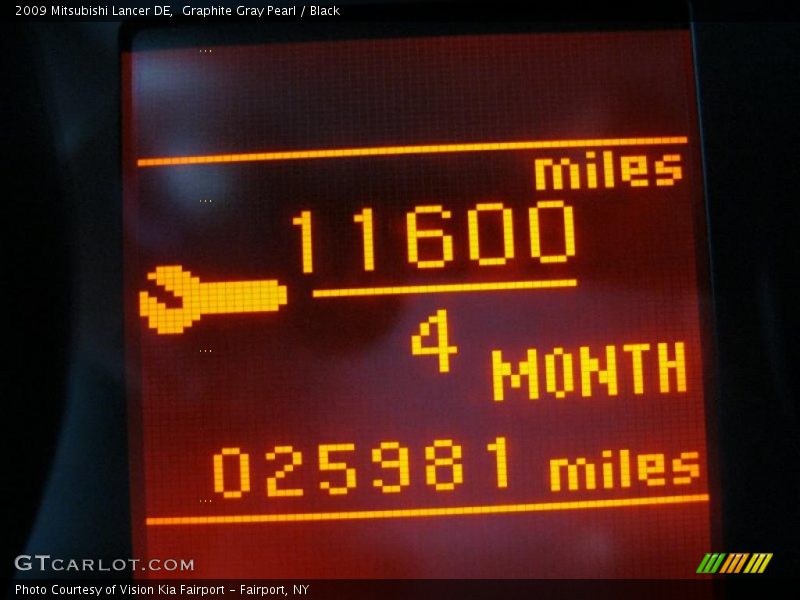 Graphite Gray Pearl / Black 2009 Mitsubishi Lancer DE