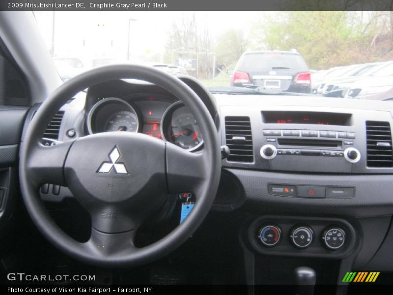 Graphite Gray Pearl / Black 2009 Mitsubishi Lancer DE