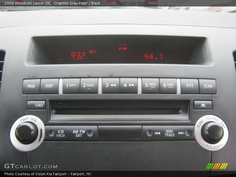 Graphite Gray Pearl / Black 2009 Mitsubishi Lancer DE